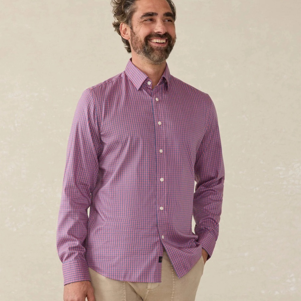 Faherty Checkered Button-Down Shirt